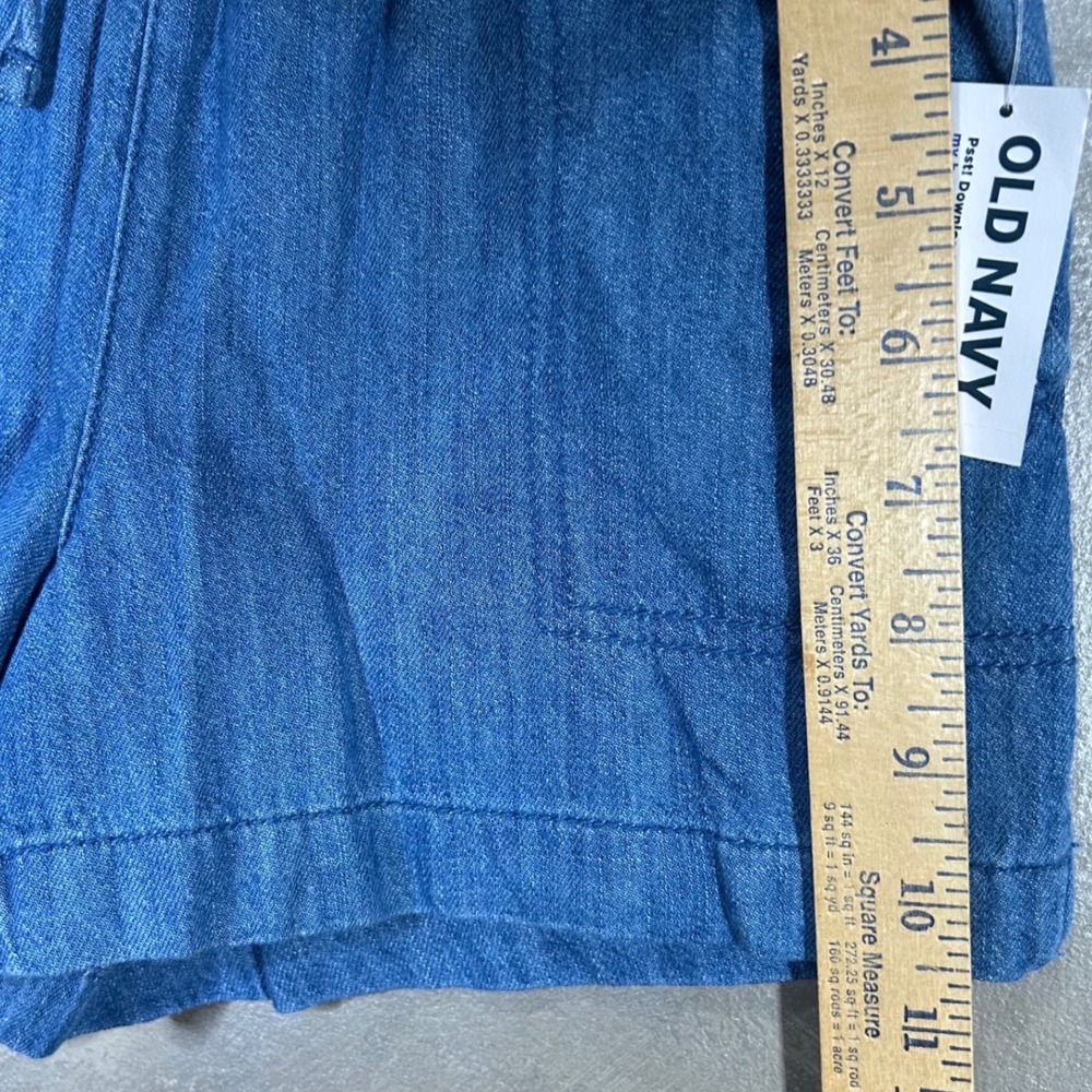 Old Navy Kids Blue Denim Drawstring Shorts Size Medium 8 Brand New - Picture 5 of 9
